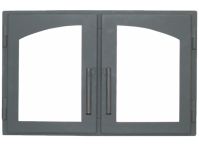 Печное литье	Дверца топочная со стеклом двойная 	Дверь печная  ДВ544-2А (Мета)
