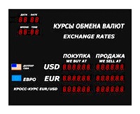 Электронное табло котировки валют Рубин