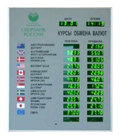 Электронное табло котировки валют ТК-121-ХХ.
